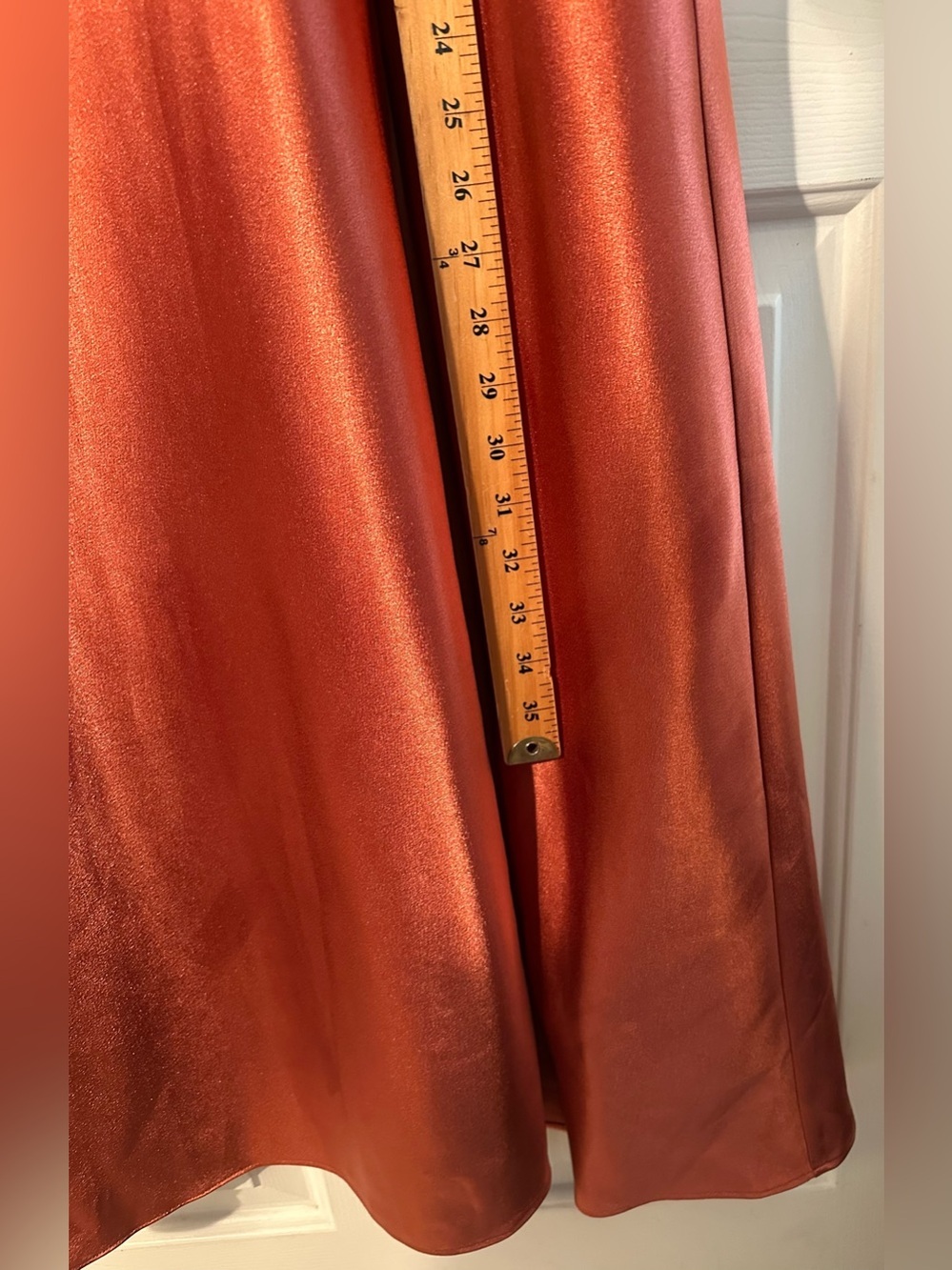 BIRDY GRAY XS Wedding Formal MIA Shiny Satin Maxi Dress Terracotta Convertible - Picture 16 of 16